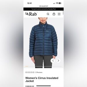 Rab women's insulated jacket